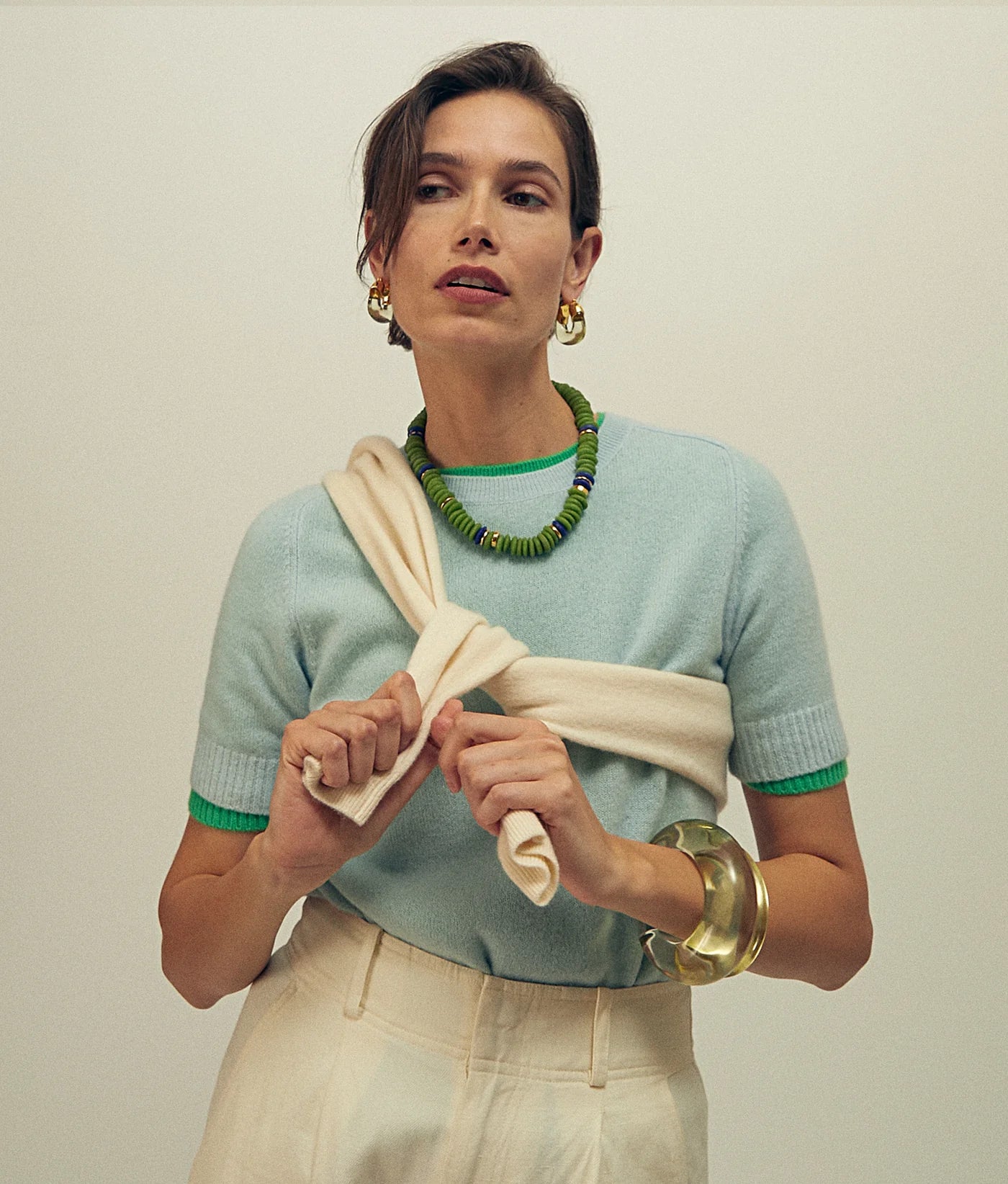 Organic Hoops - Lime — Lizzie Fortunato Demi-Fine Trunk Show