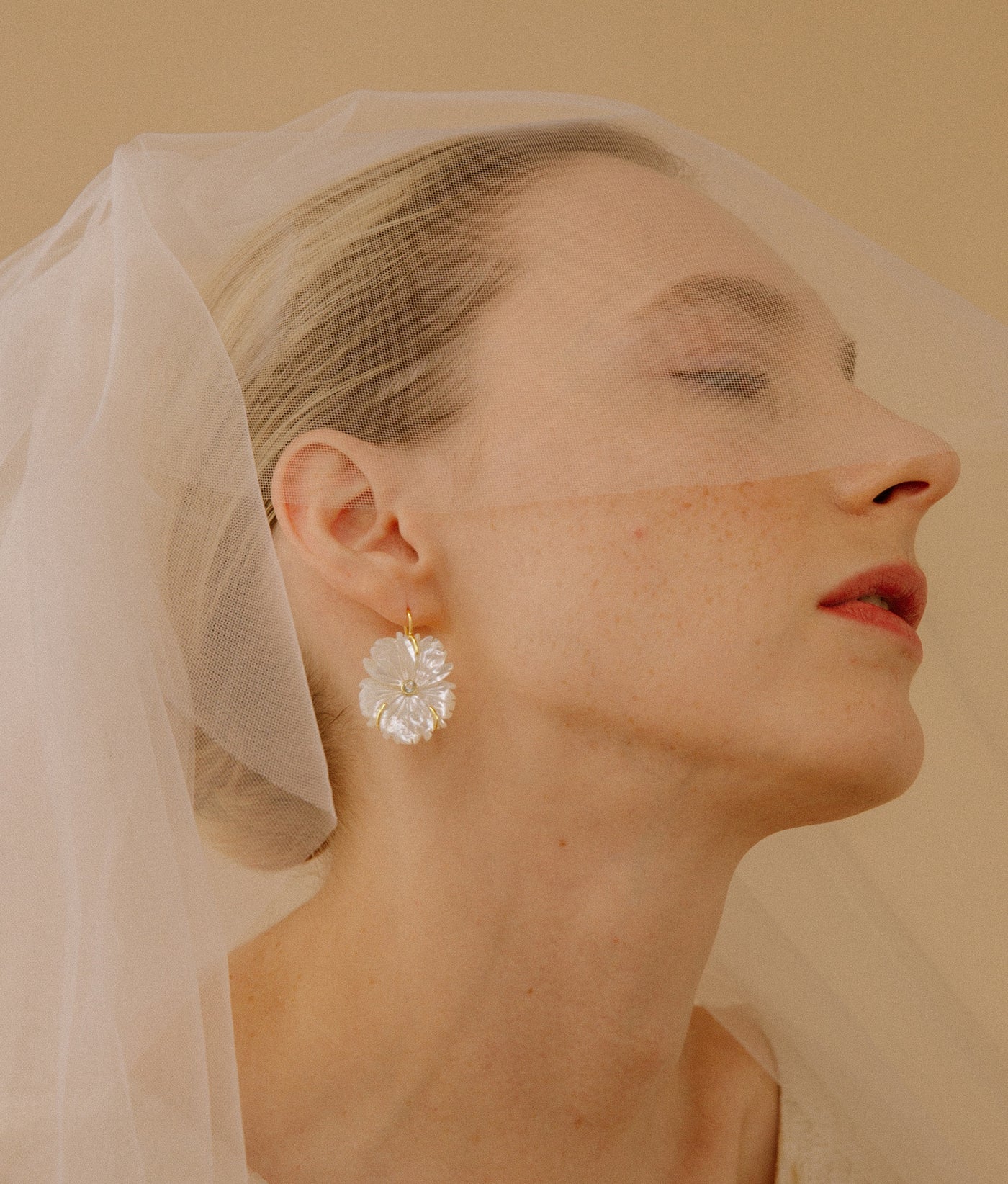 New Bloom Earrings in Mother of Pearl — Lizzie Fortunato Demi-Fine Trunk Show