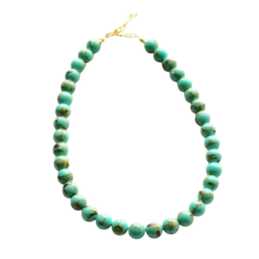 Desert Confetti Beaded Necklace - Green