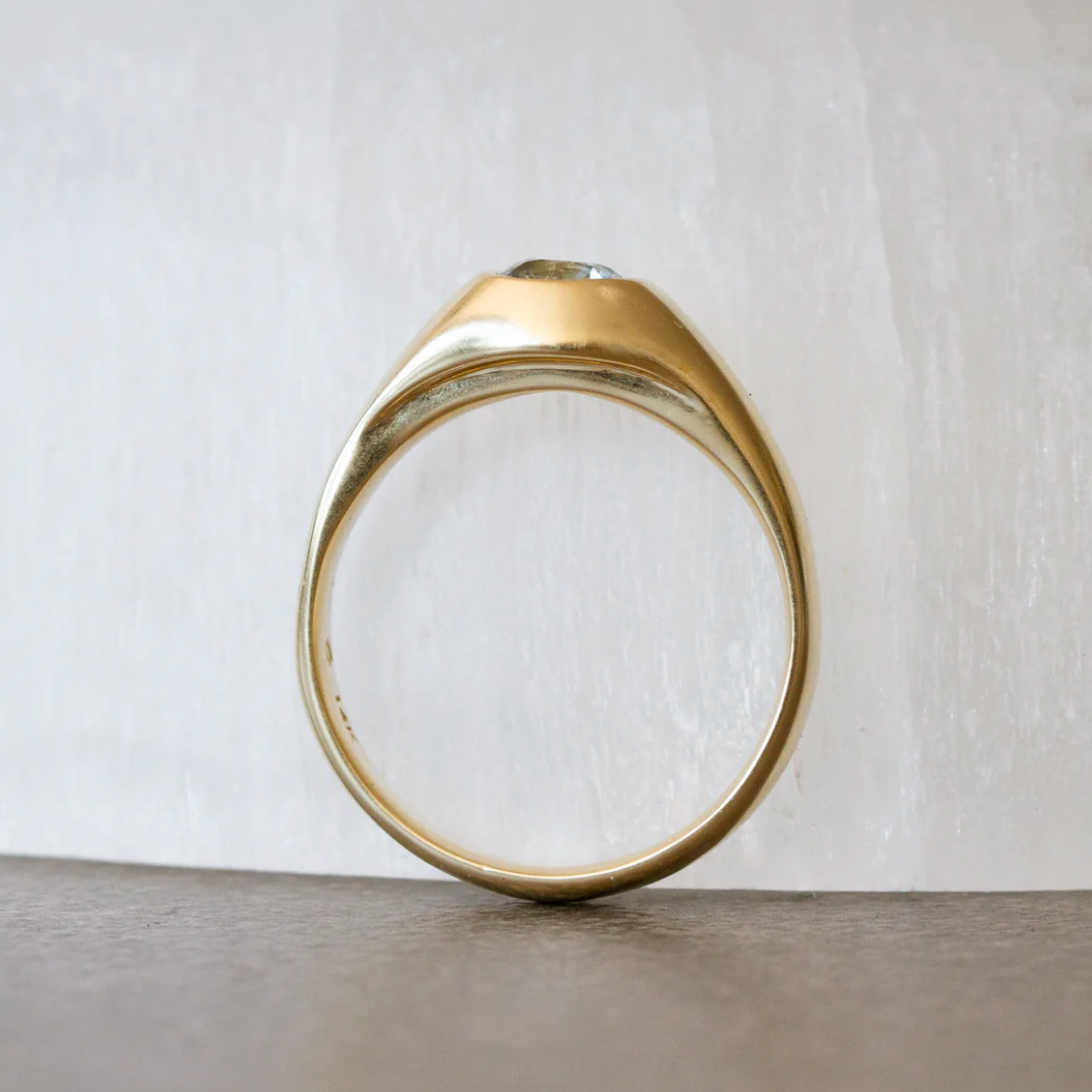 Bedford Signet Ring With Montana Sapphire — Commitment, Curated
