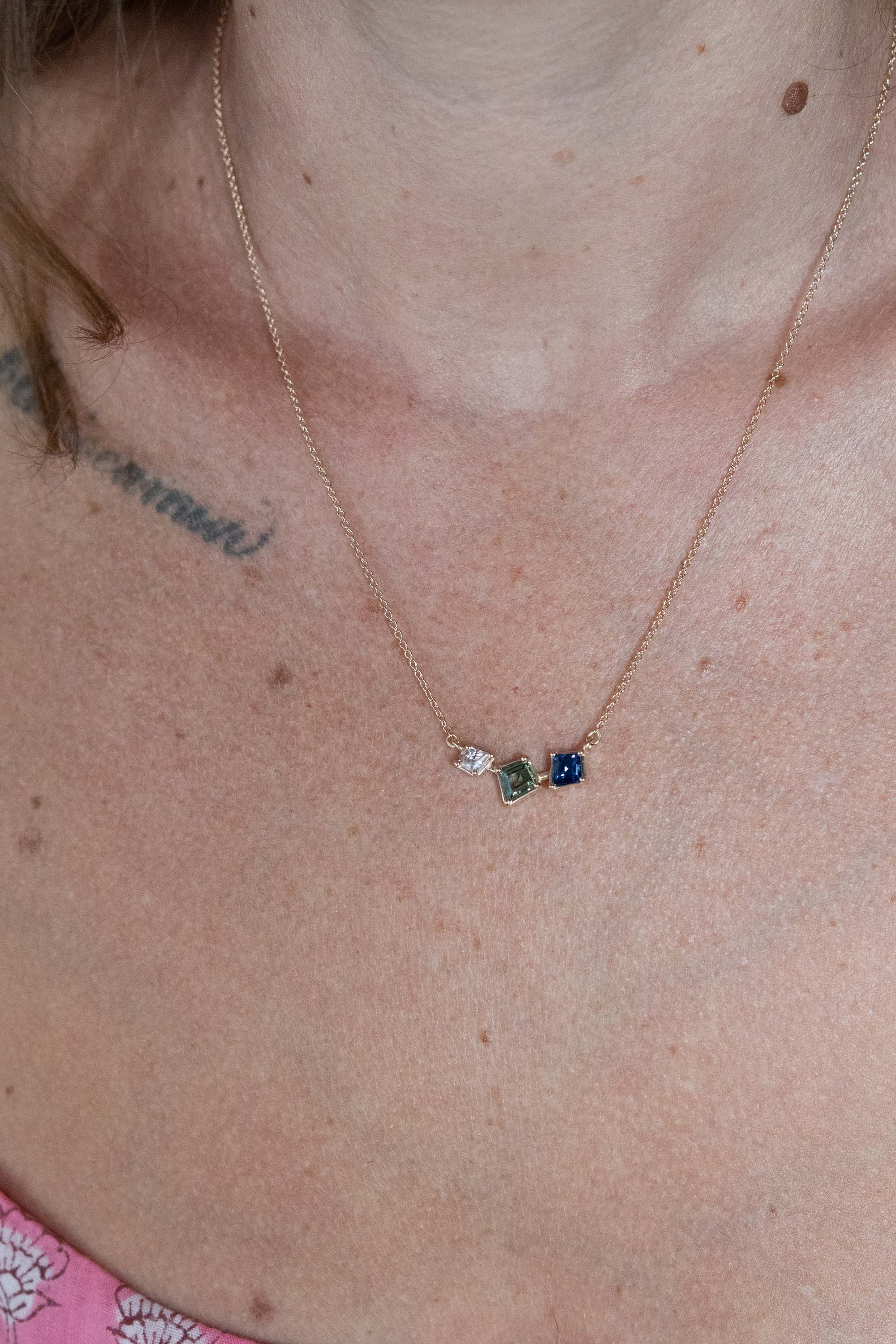 Shelter Anniversary Collection: One Of A Kind Mixed Sapphire Necklace