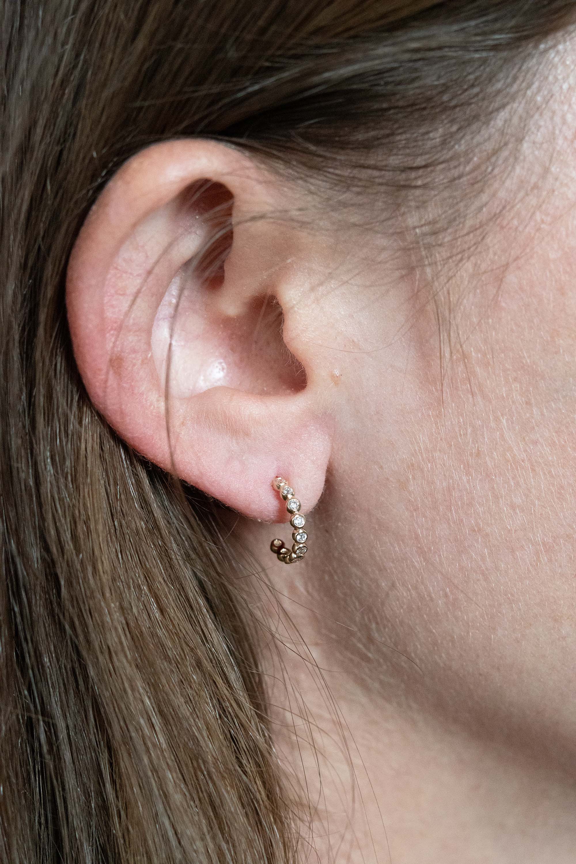 Lab Diamond Hoop Earrings