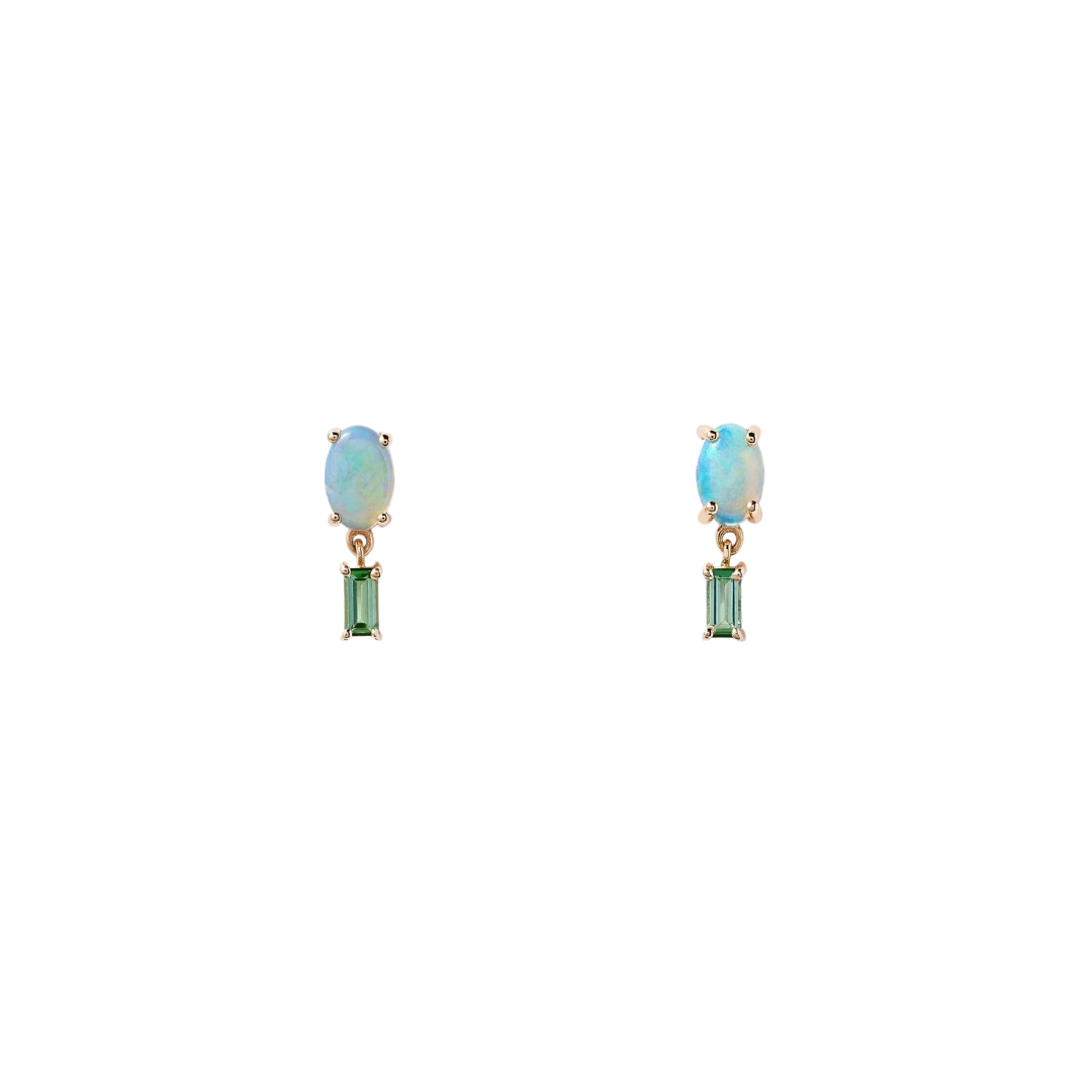 Opal and Tourmaline Stella Earrings