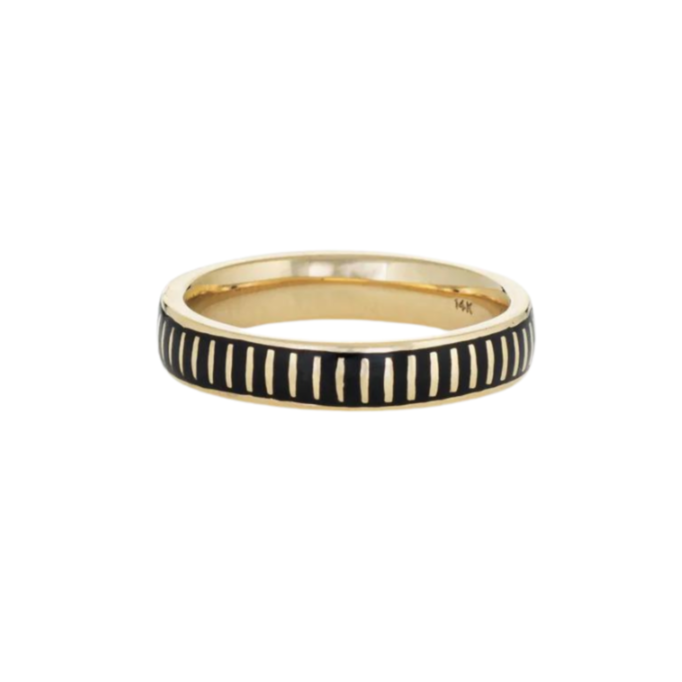 Striped Enamel Ring