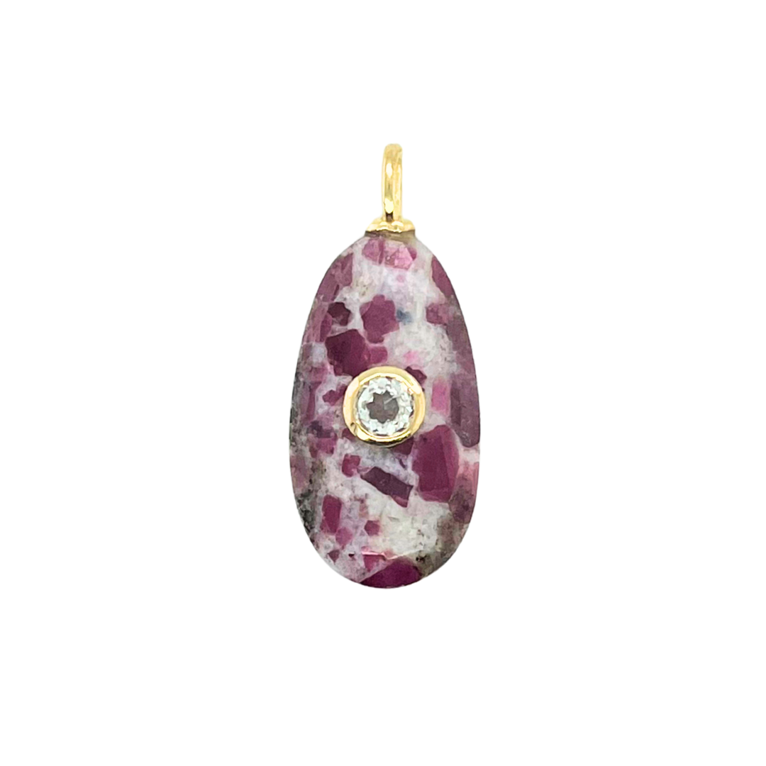 Pink Ruby Zoisite + White Topaz Gemmie
