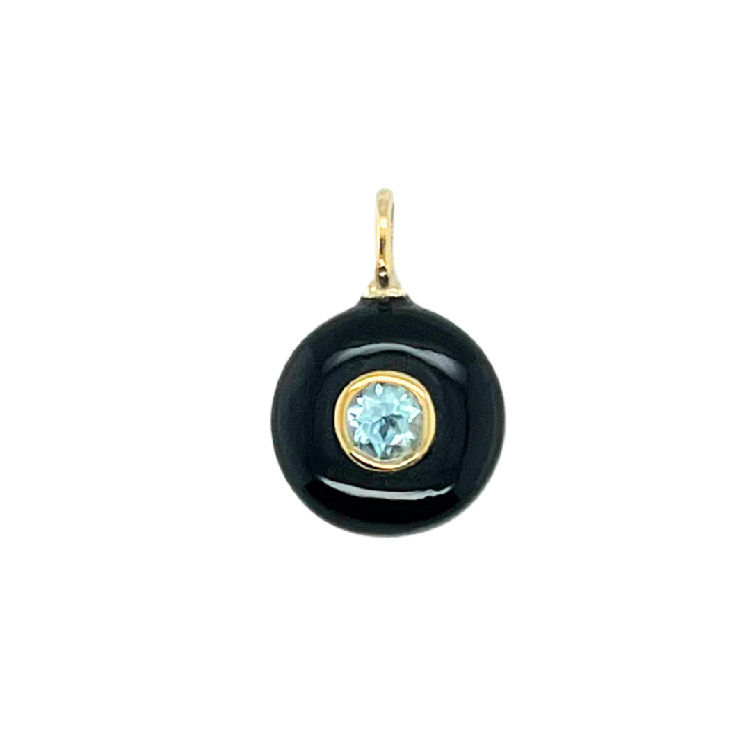 Black Onyx + Blue Topaz Gemmie