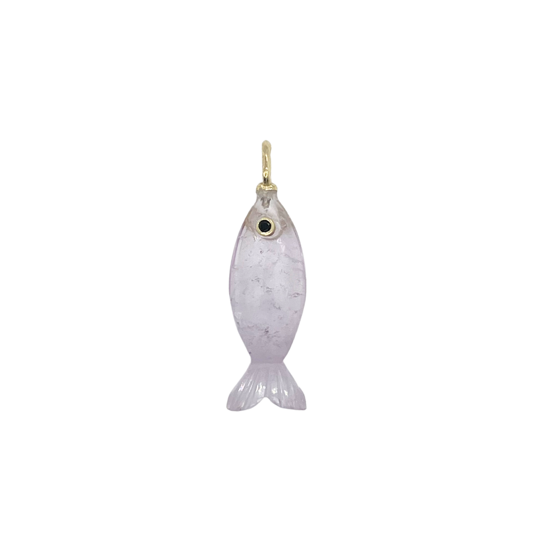 Amethyst + Black Spinel Fish Gemmie