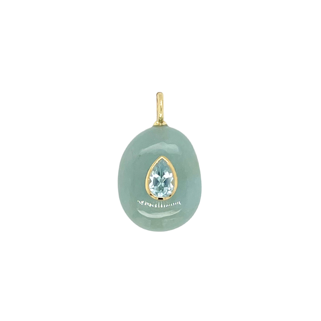 Oval Aquamarine + Pear-Shaped Blue Topaz Gemmie