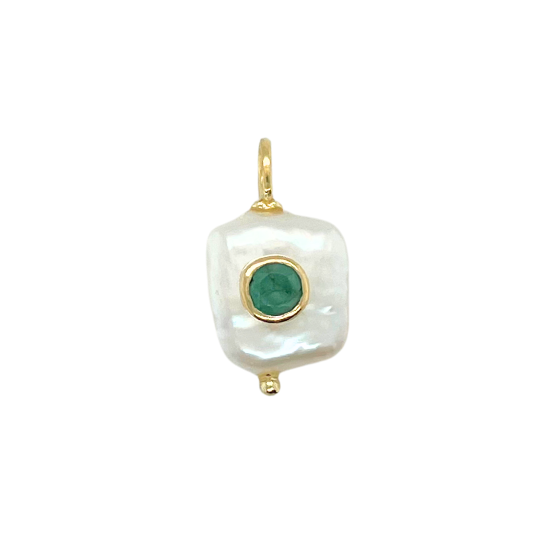 Square Pearl Gemmie - Emerald