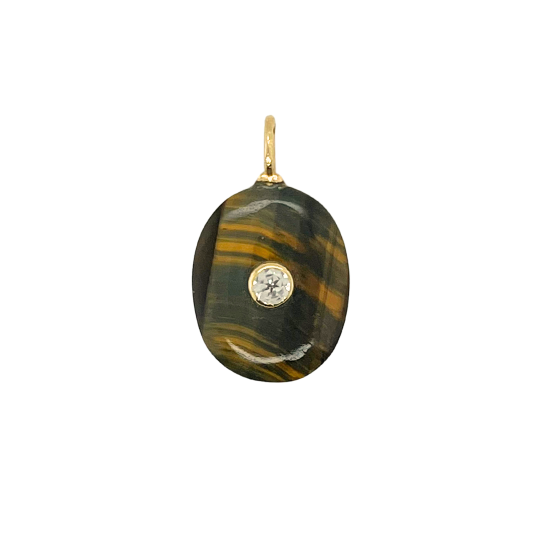 Tiger's Eye + White Topaz Gemmie