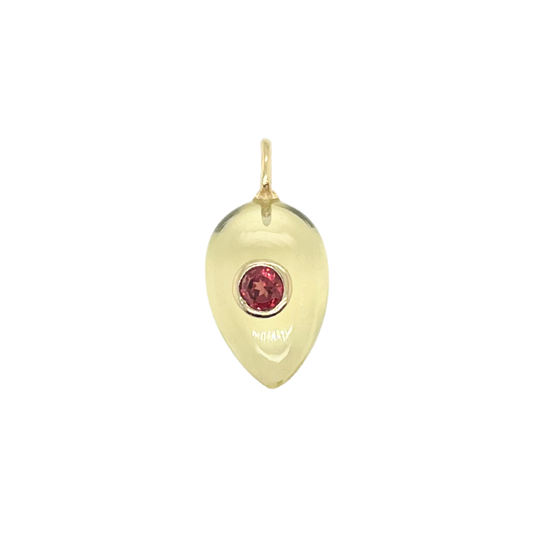 Lemon Citrine + Garnet Gemmie