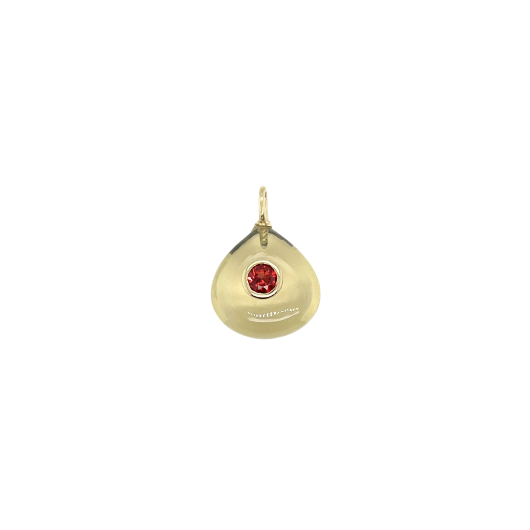 Lemon Citrine + Garnet Gemmie