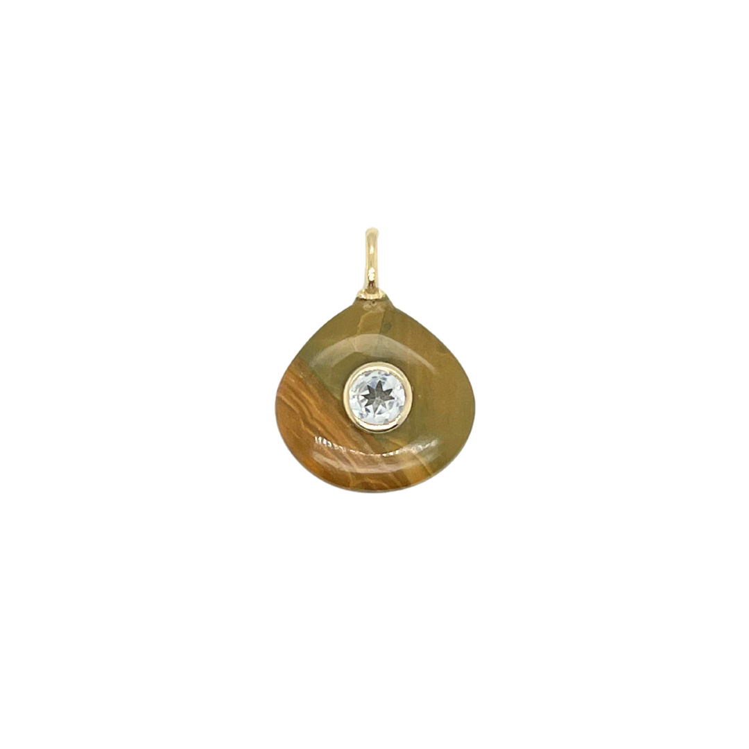 Freeform Jasper + White Topaz Gemmie