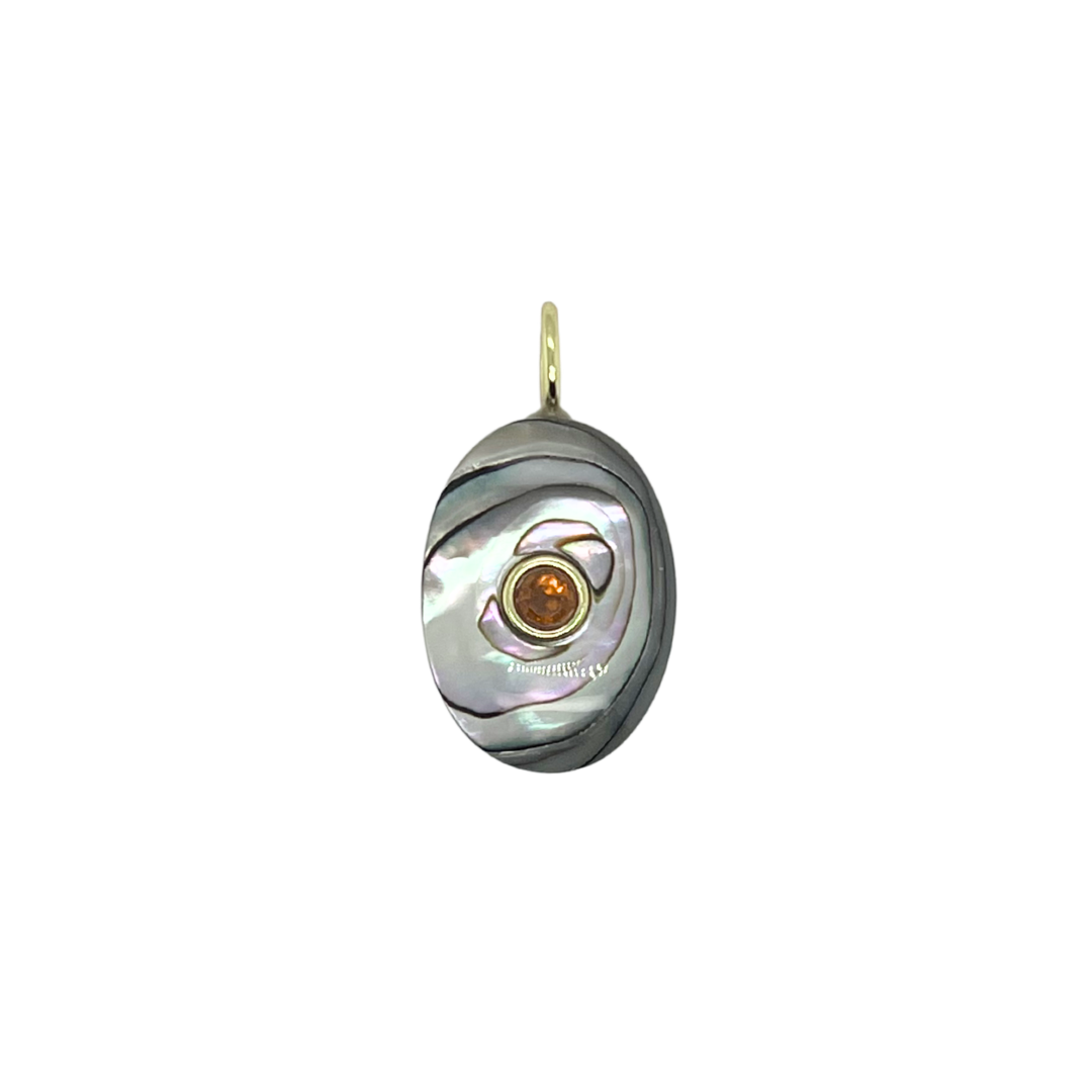 Oval Abalone + Citrine Gemmie