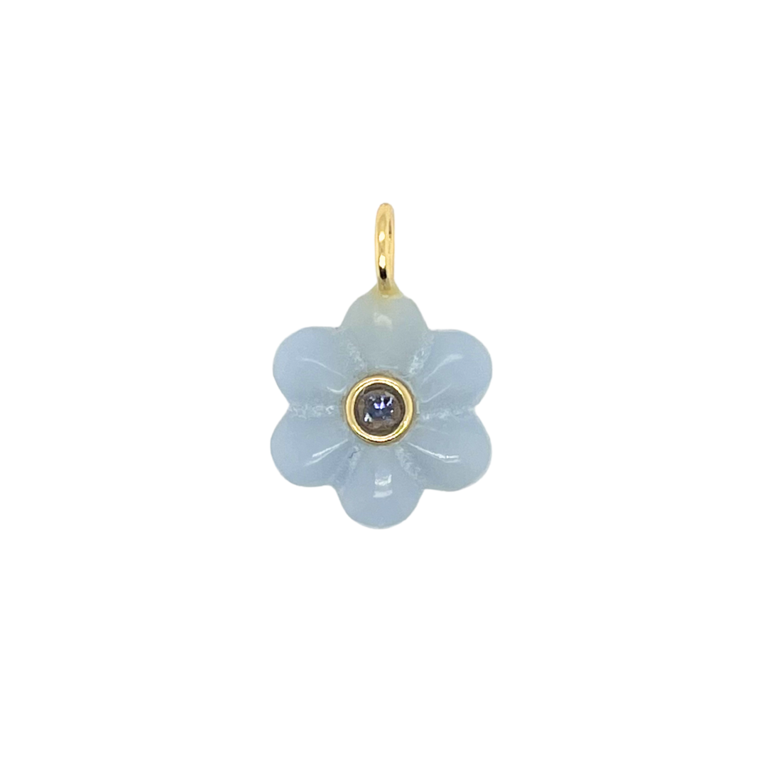Angelite + Iolite Flower Gemmie