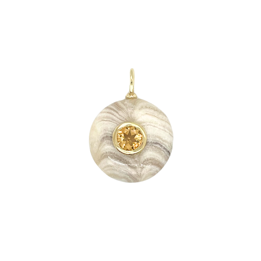 Round Zebra Jasper + Citrine Gemmie