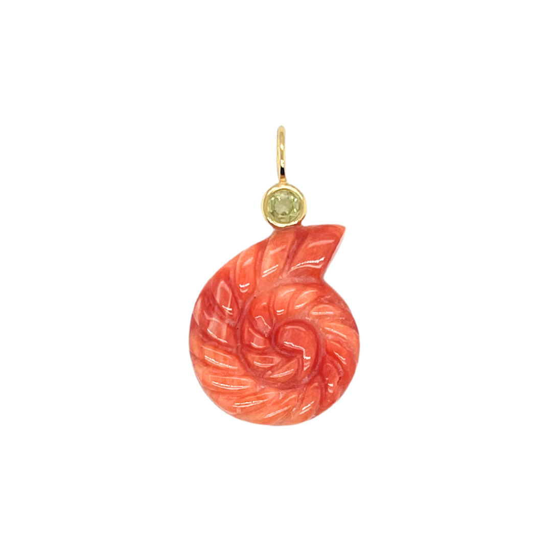 Spiny Oyster + Peridot Nautilus Gemmie