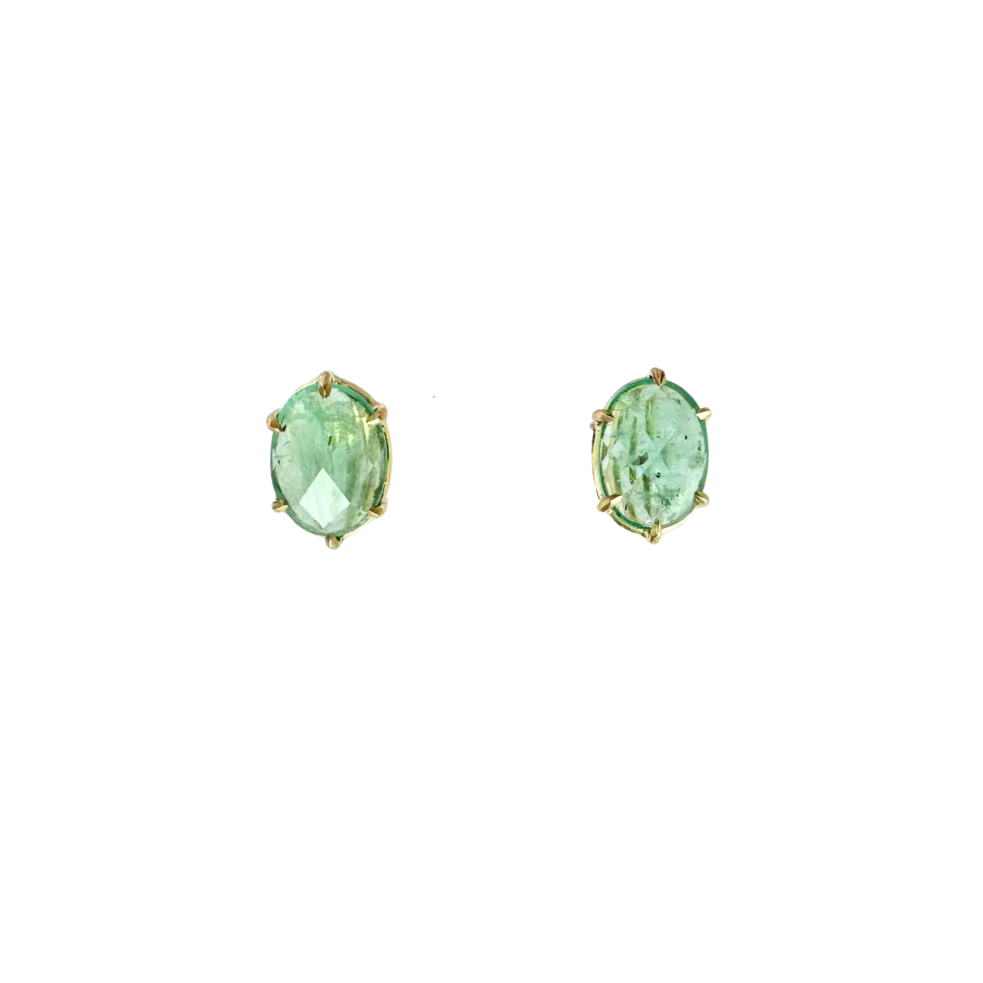 Rose Cut Emerald Earrings — Tura Sugden Residency
