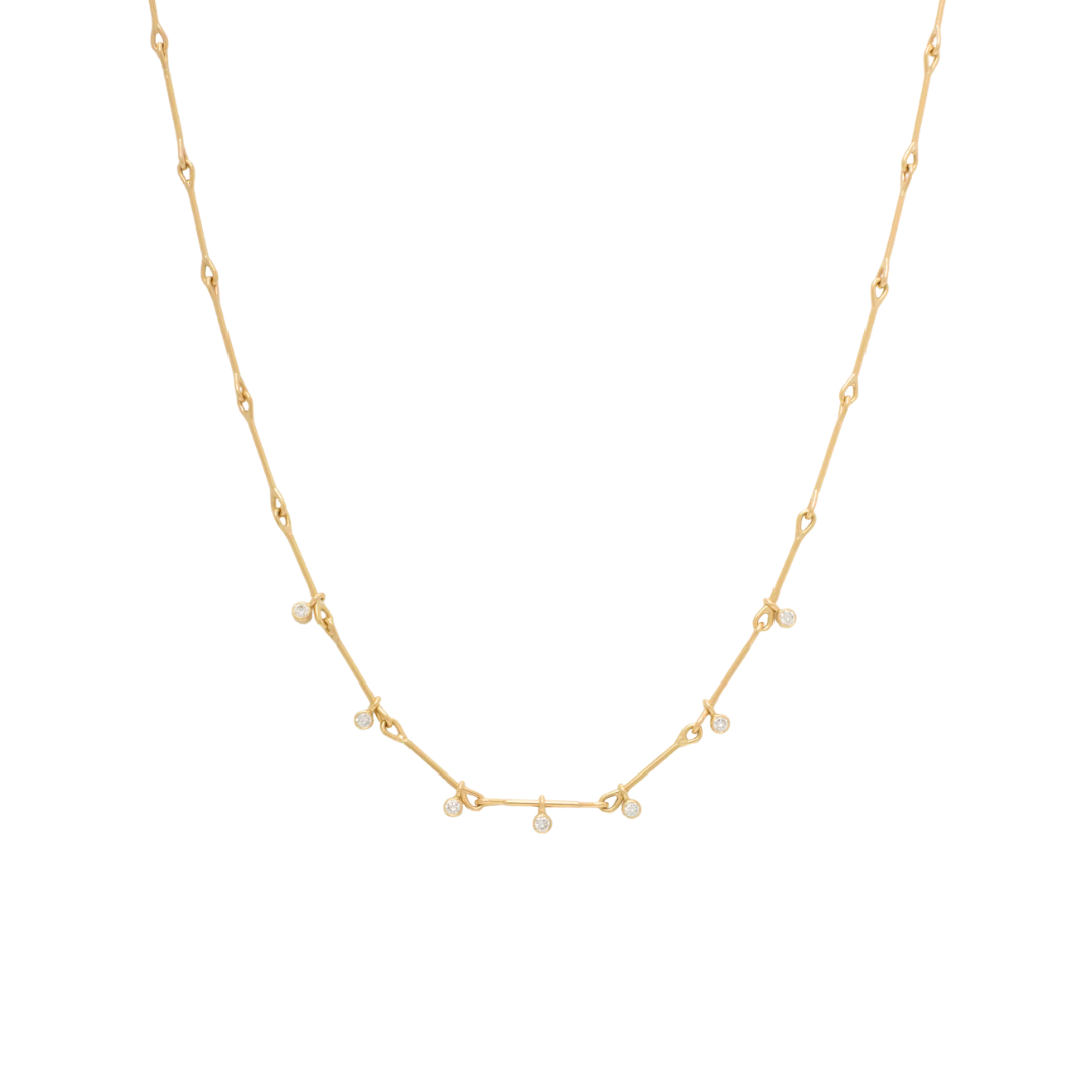 Needle Eye Chain Necklace - With Diamonds — Tura Sugden Residency