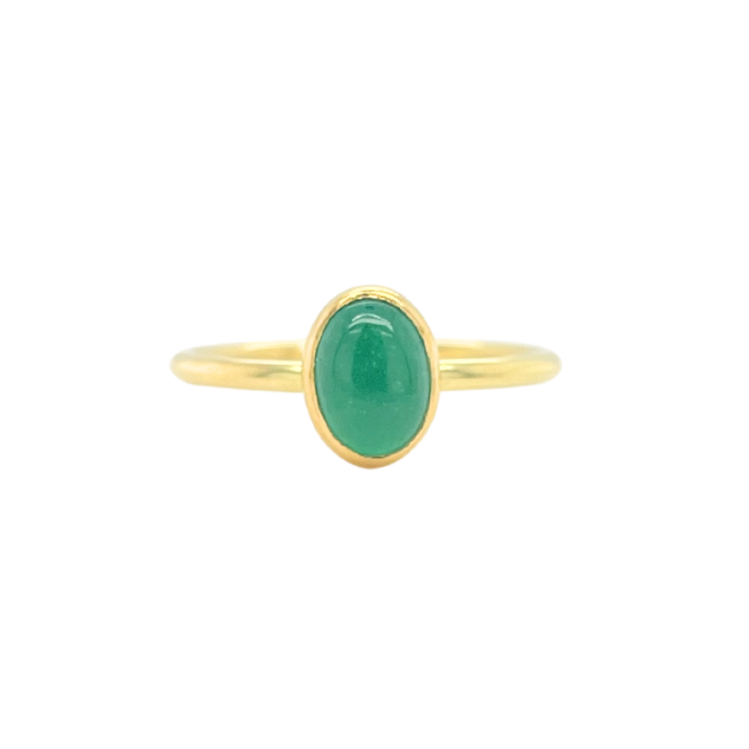 Emerald Cabochon Solitaire — Tura Sugden Residency