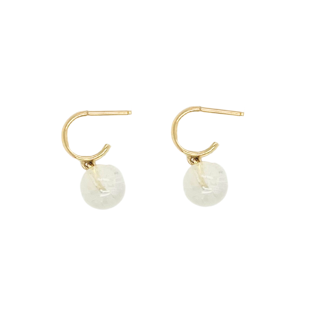 Huggie Hoops - Moonstone — Tura Sugden Residency