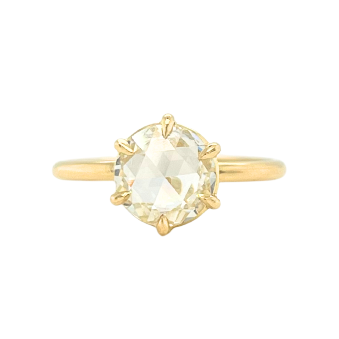 Round Rose Cut Diamond Solitaire — Commitment, Curated