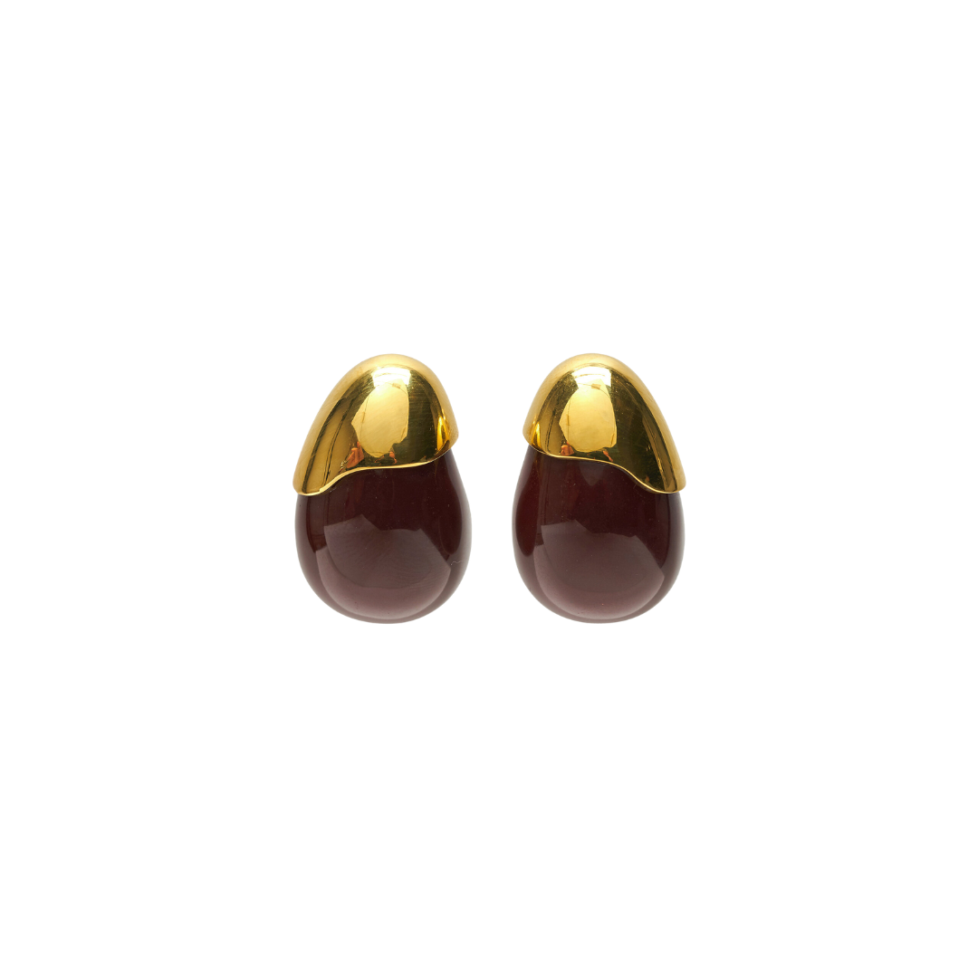 Toro Earrings - Aubergine