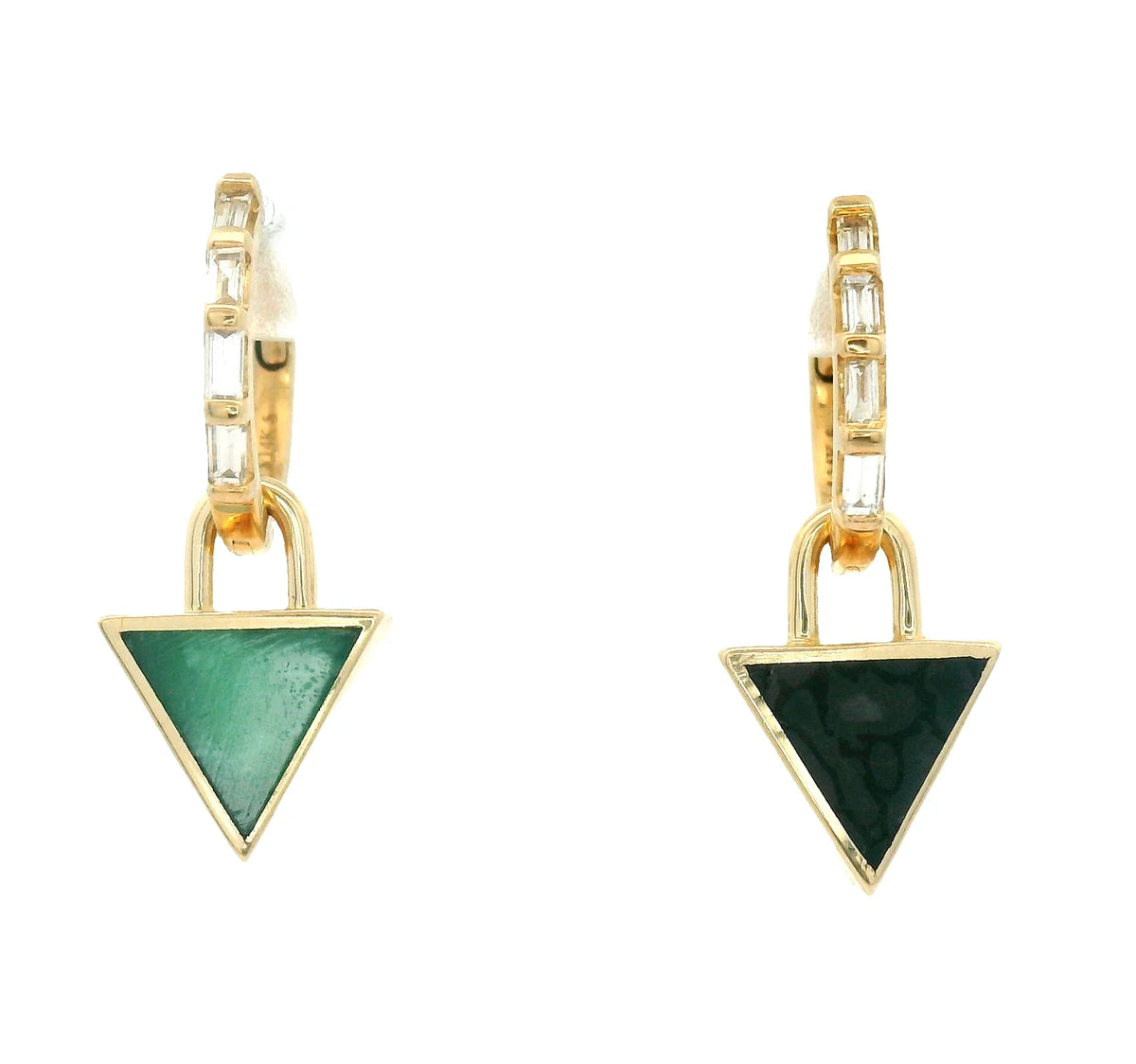 Variscite & Fossilized Dinosaur Bone Reversible Giza Earrings — Young in the Mountains Residency