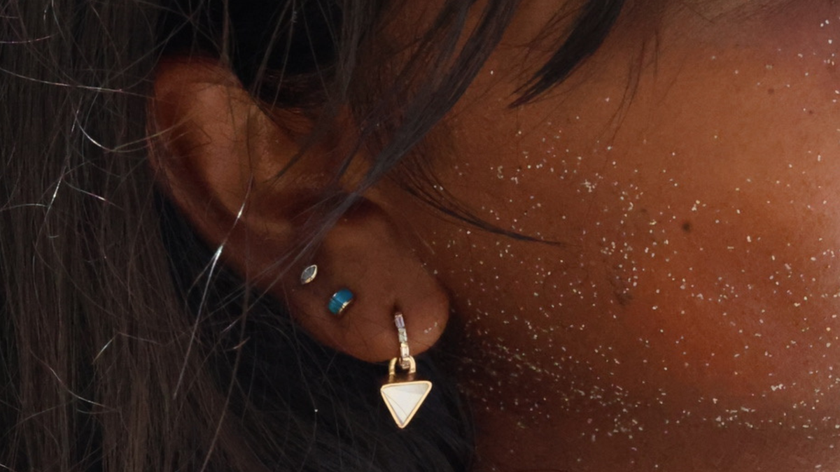 Luna Studs - Water Web Turquoise — Young in the Mountains Residency