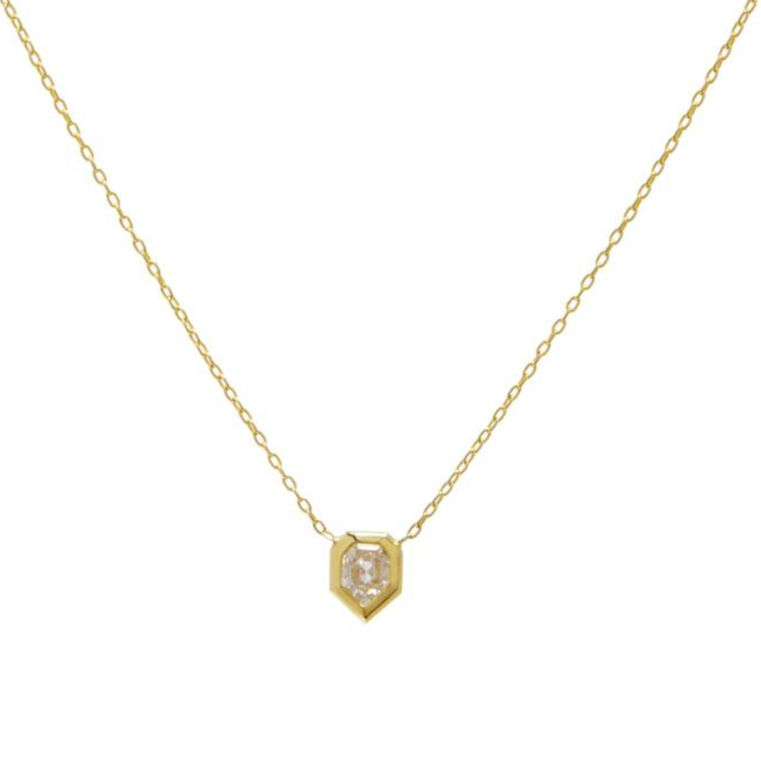 Heptagon Diamond Necklace