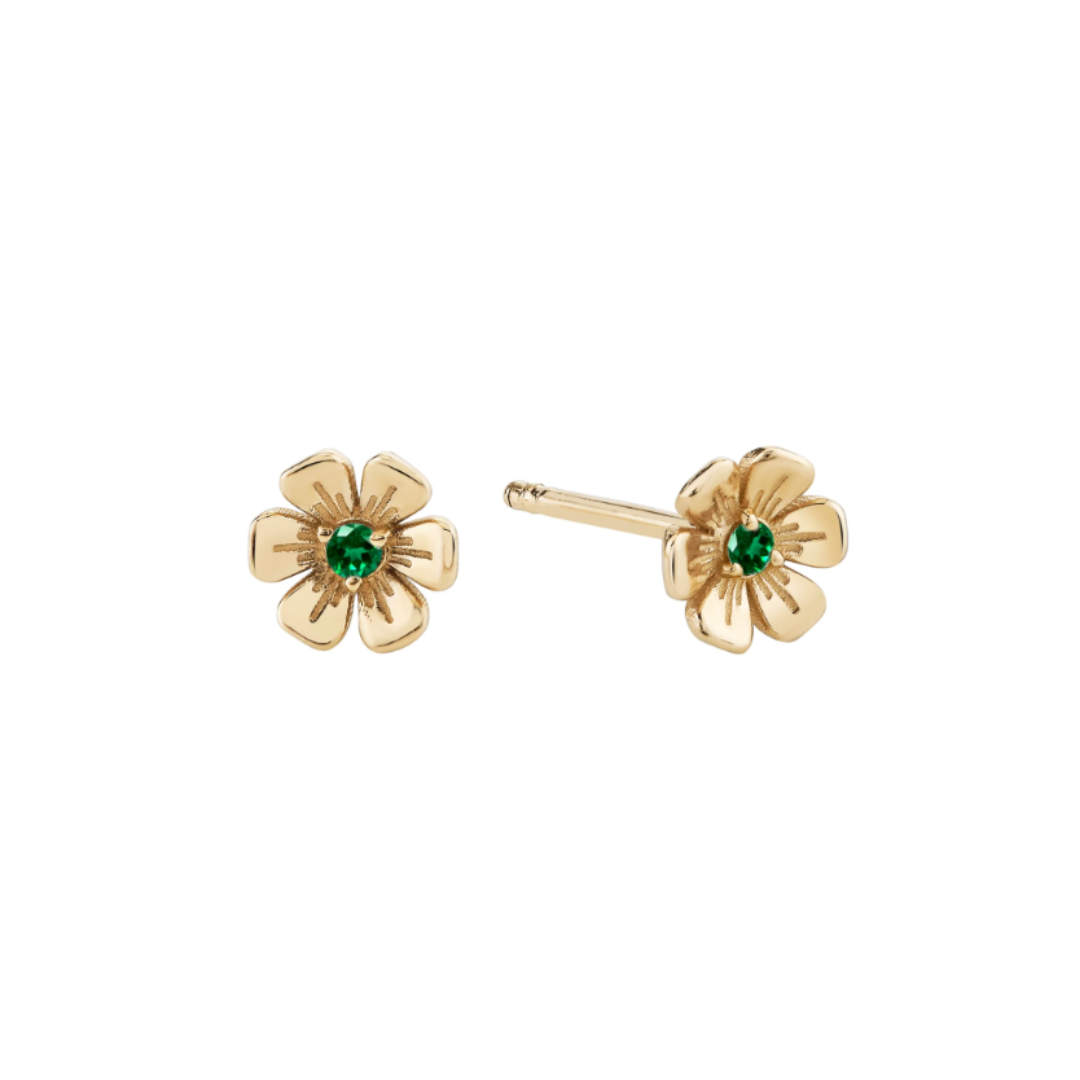 In Bloom Studs - Emerald