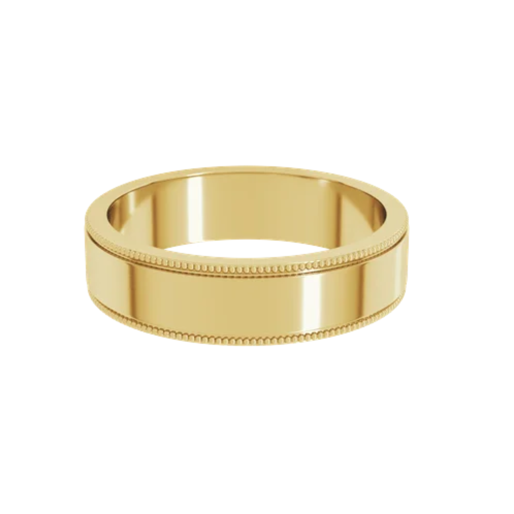 Milgrain Edge Flat Band