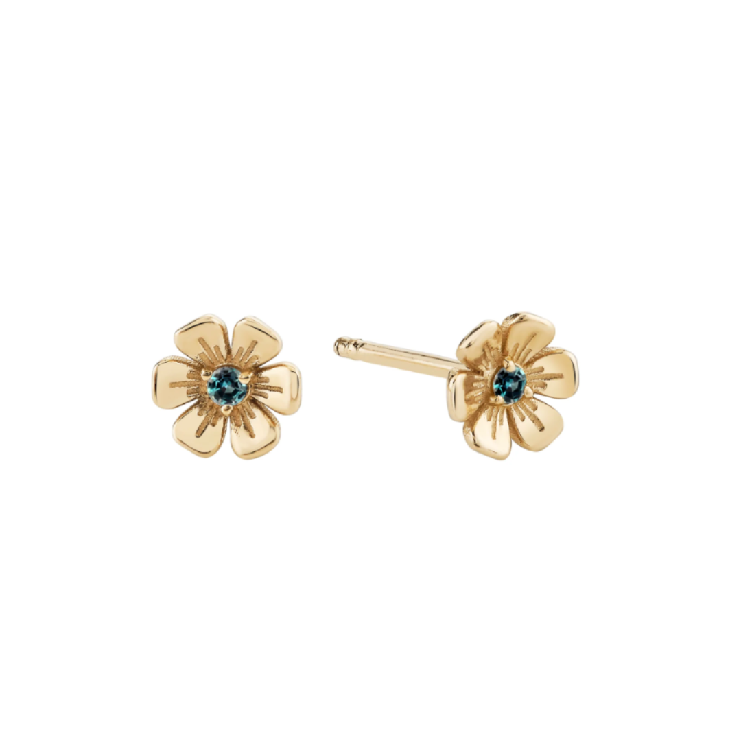 In Bloom Studs - Sapphire