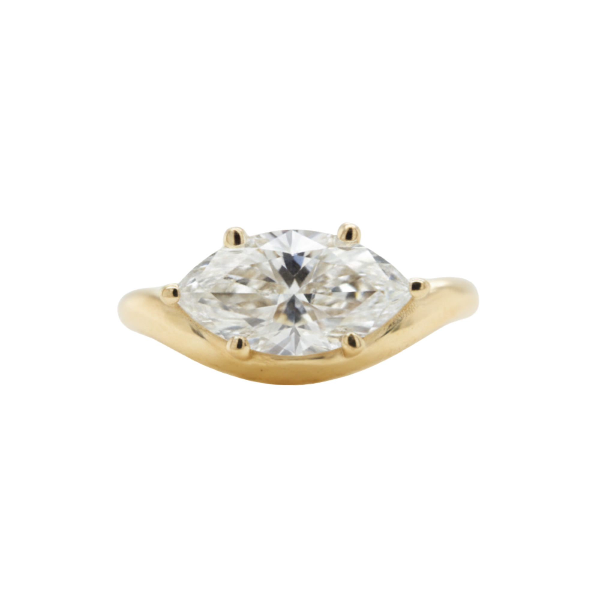 Nestled Marquise Lab Diamond Ring