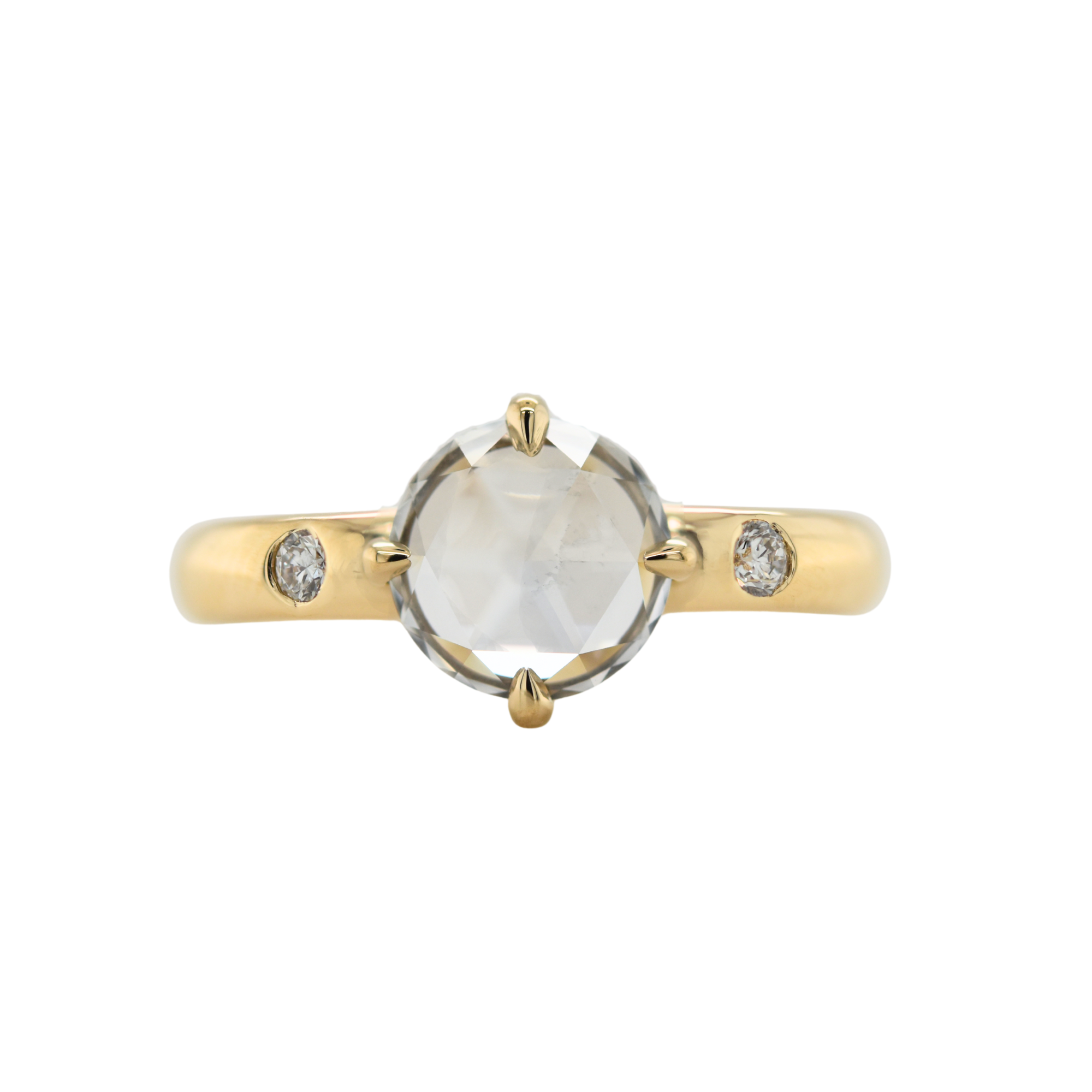 Rosecut Lab Diamond Solitaire Ring