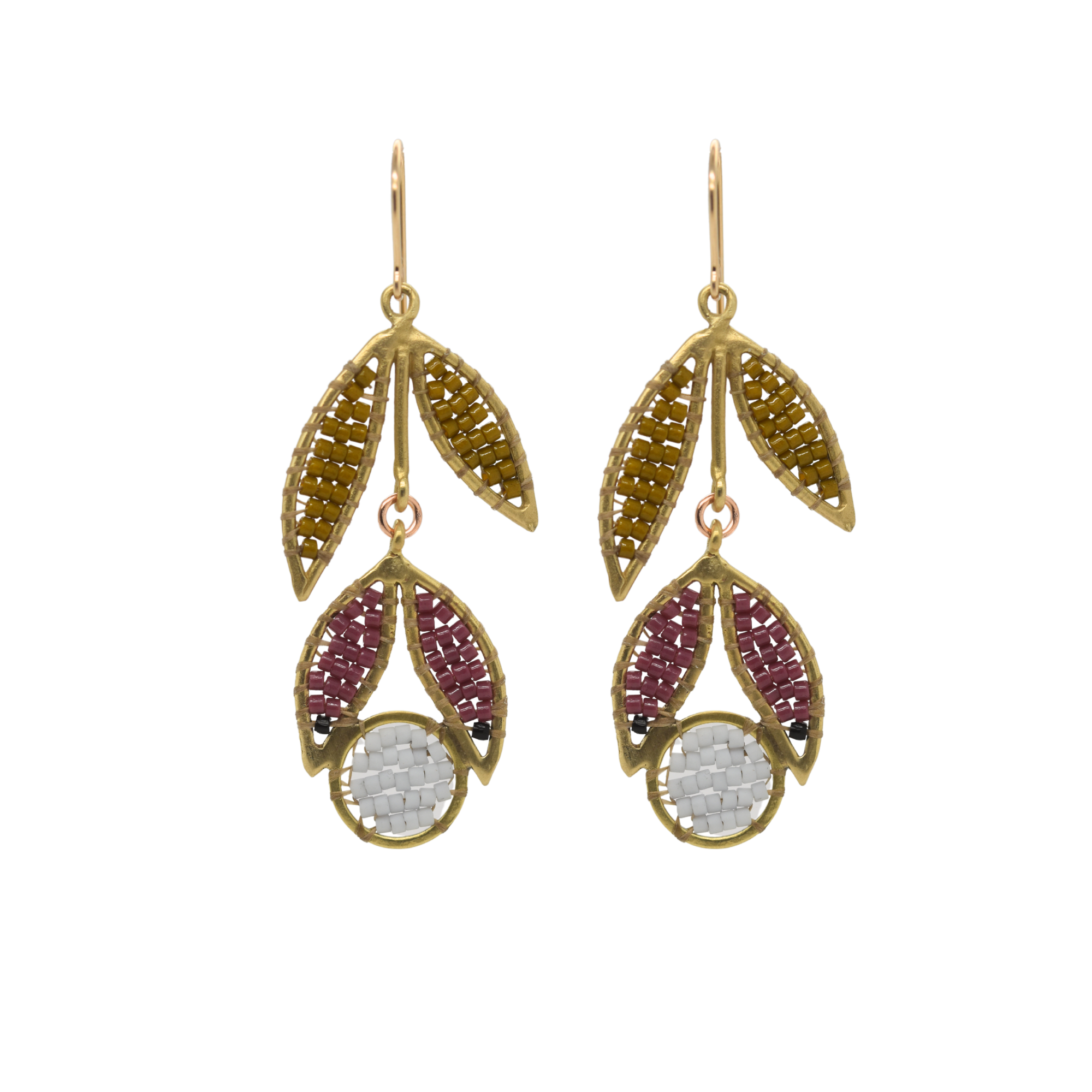 Wildflower Earrings - Plum