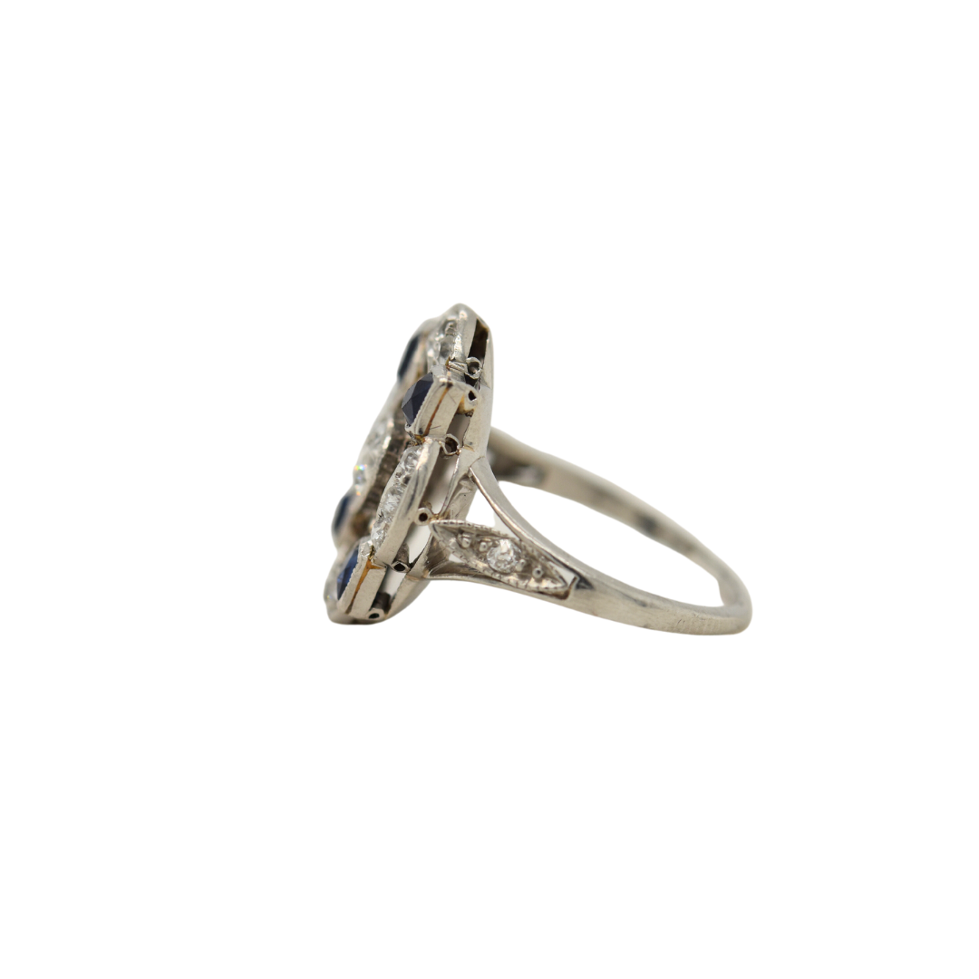 Art Deco Open Sapphire Ring