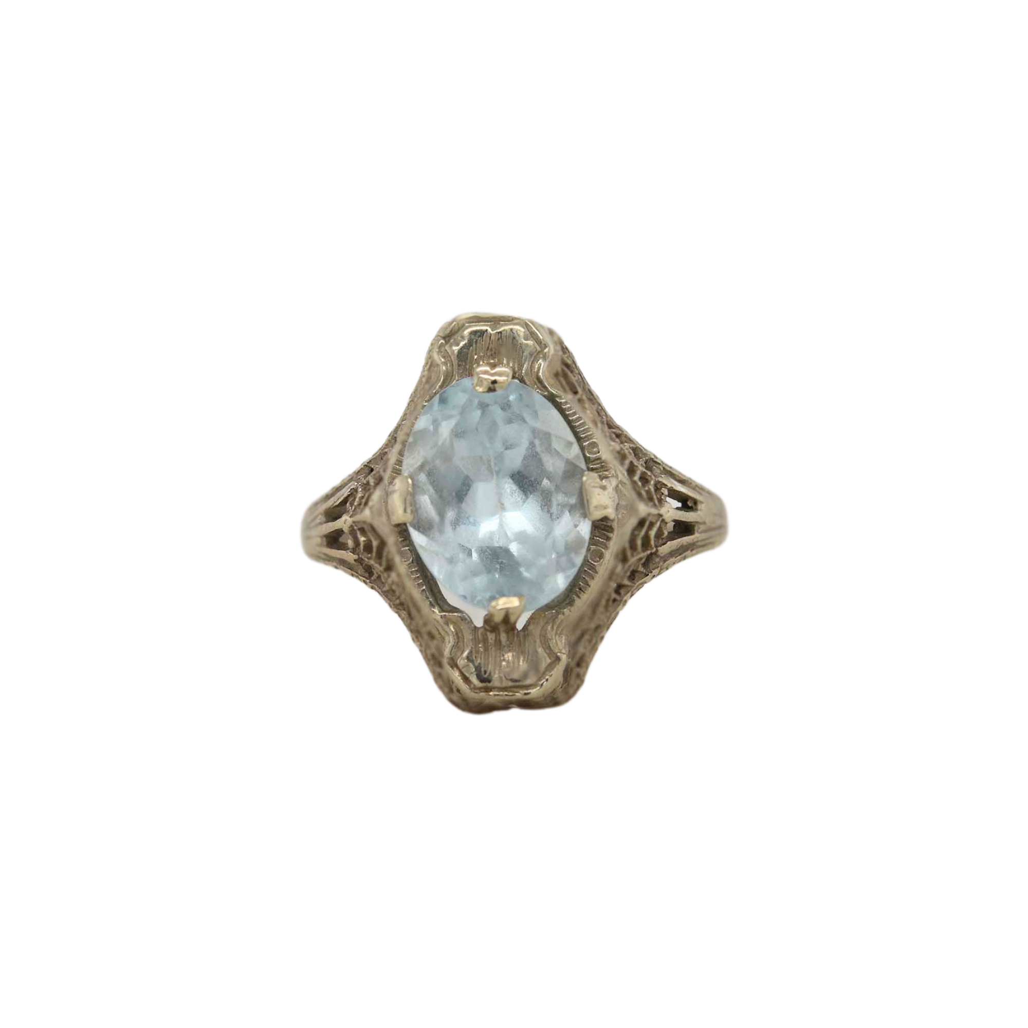 Vintage Art Deco Aquamarine Ring