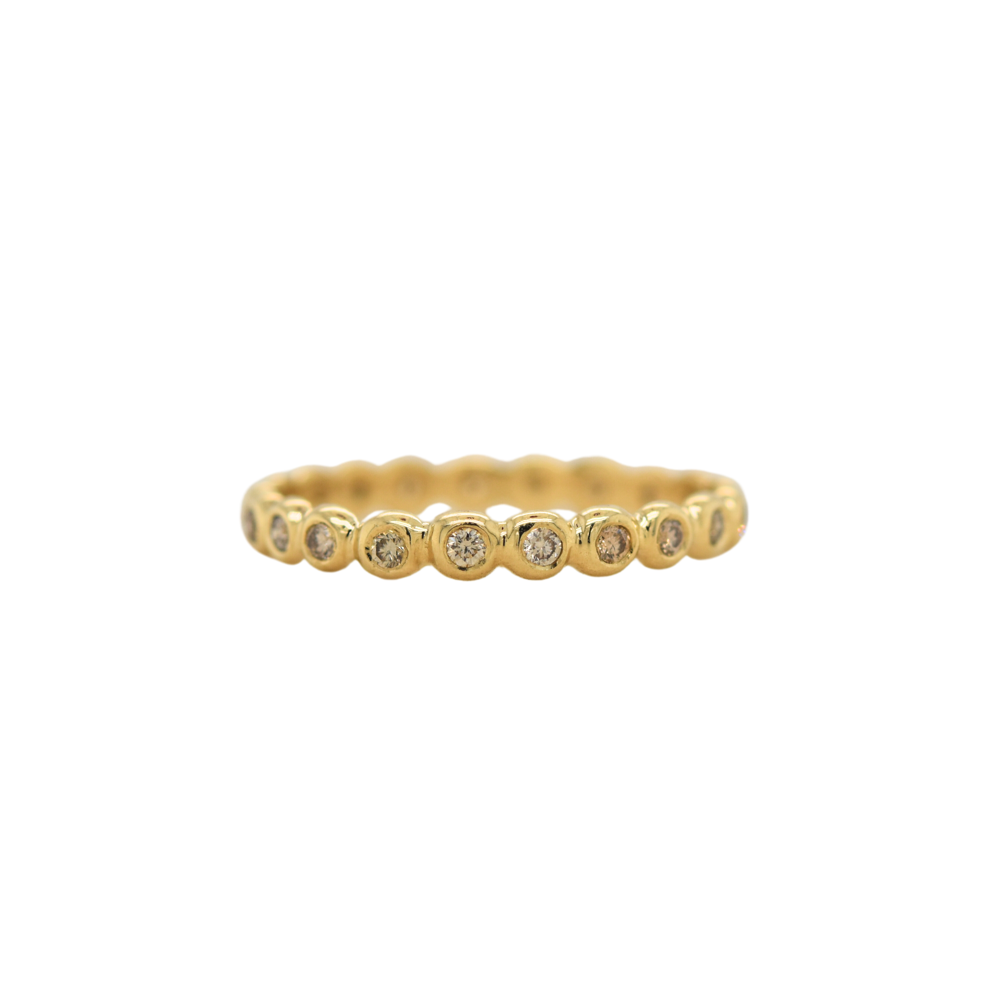 Champagne Diamond + Gold Droplet Band