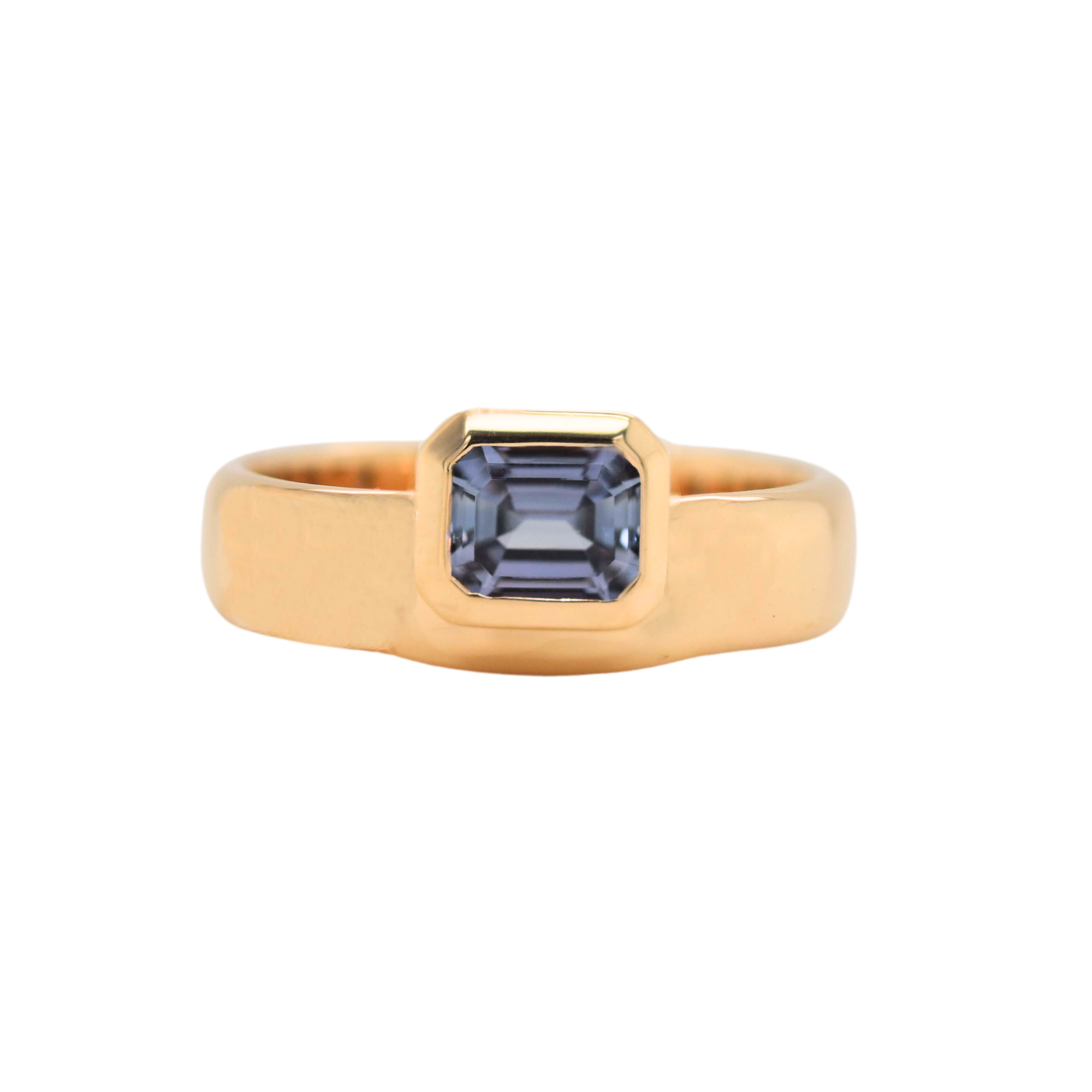 One Of A Kind Sapphire Emerald Cut Ring