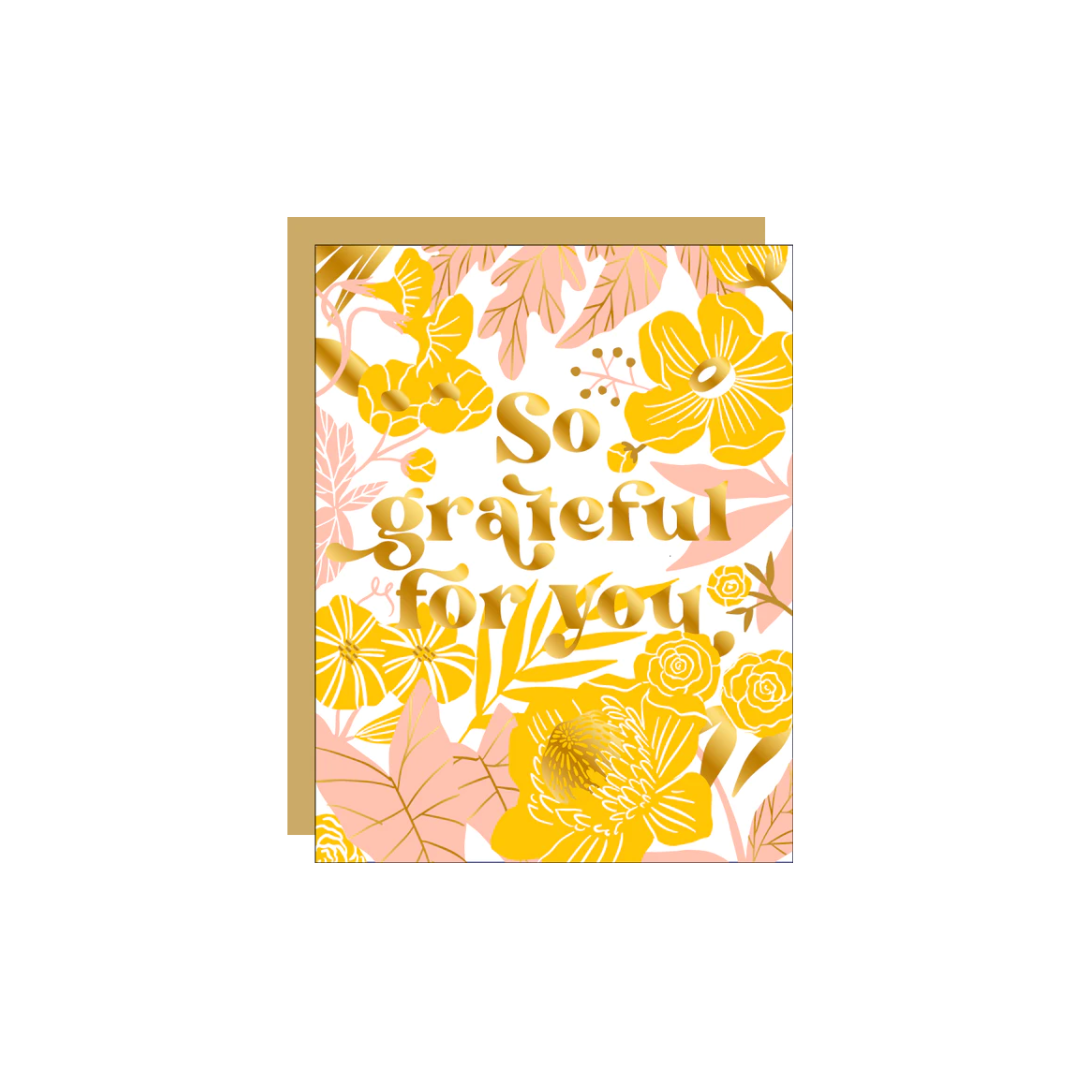 So Grateful Floral Card
