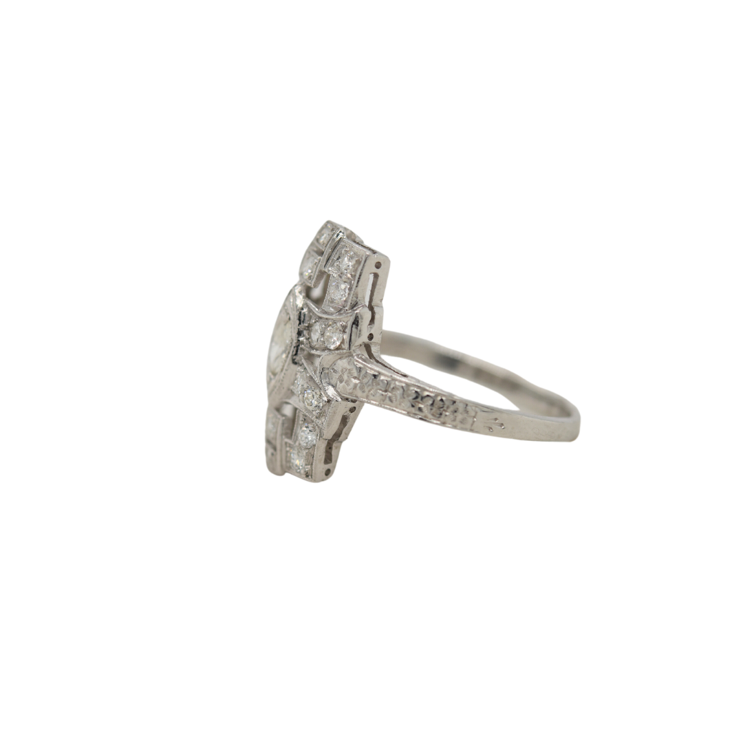 Art Deco Diamond Paneltop Ring