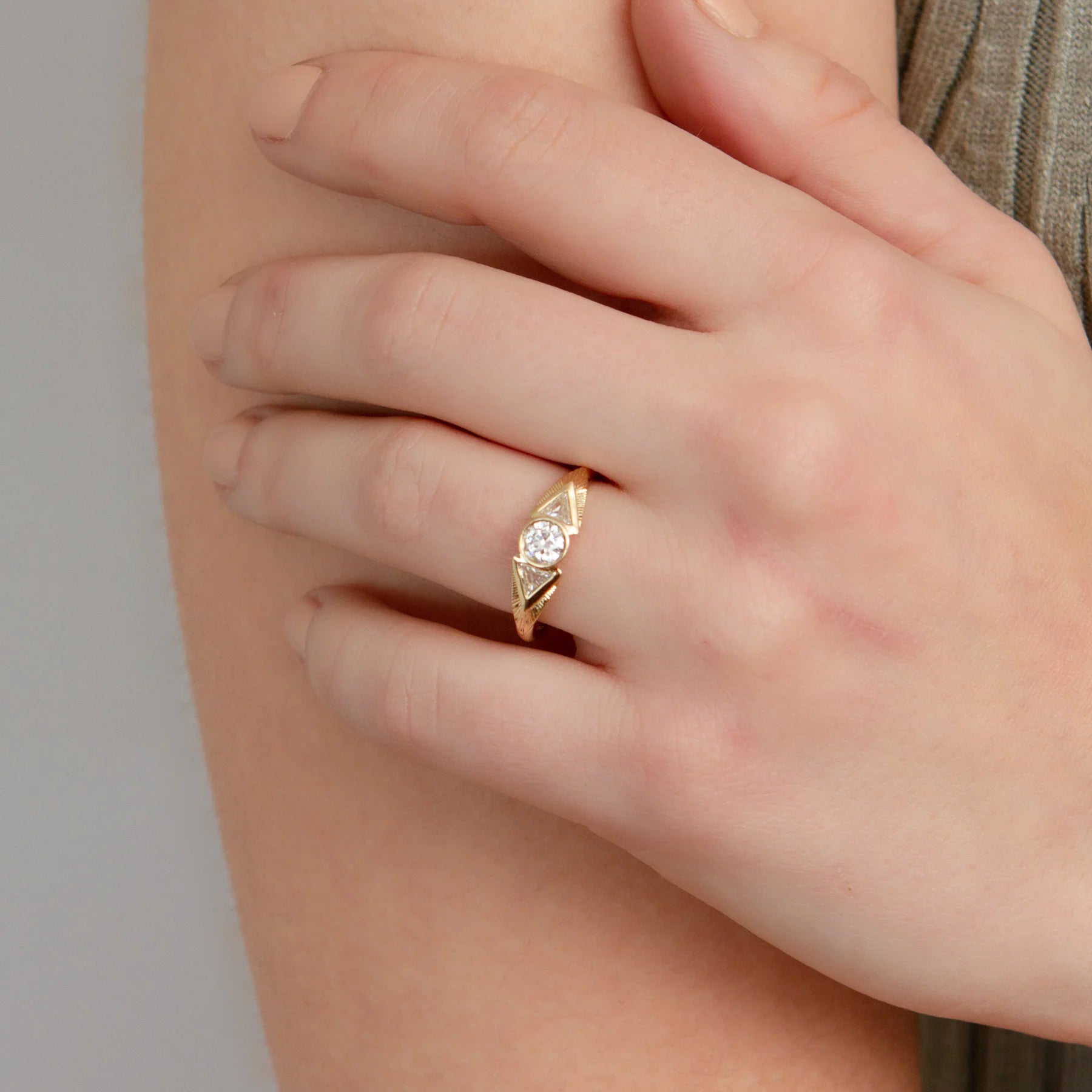 Athena Ring with Old European Cut Diamond