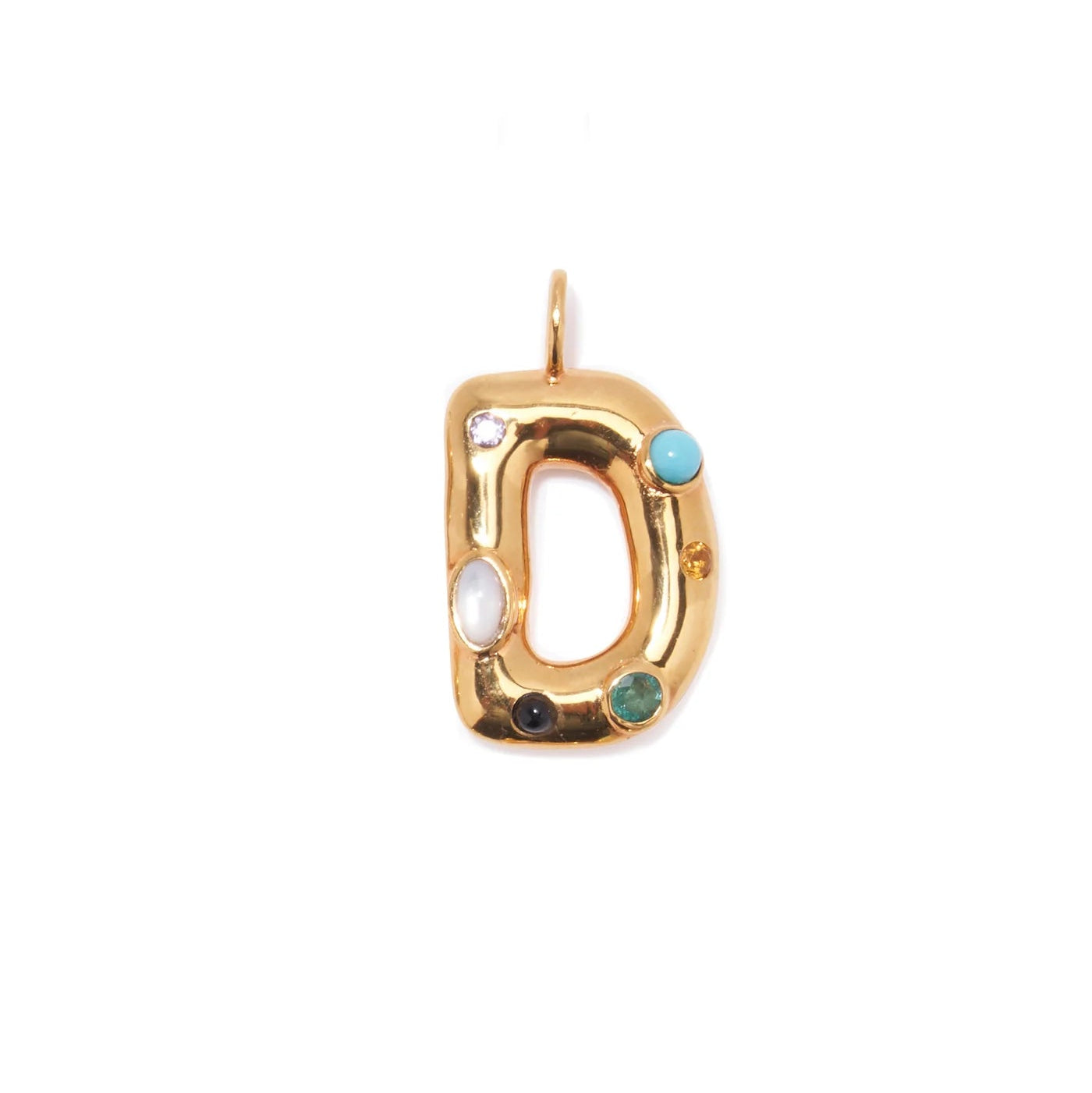 Confetti Letter “D” Charm