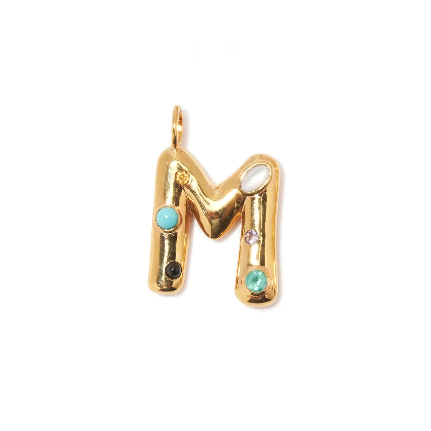 Confetti Letter “M” Charm