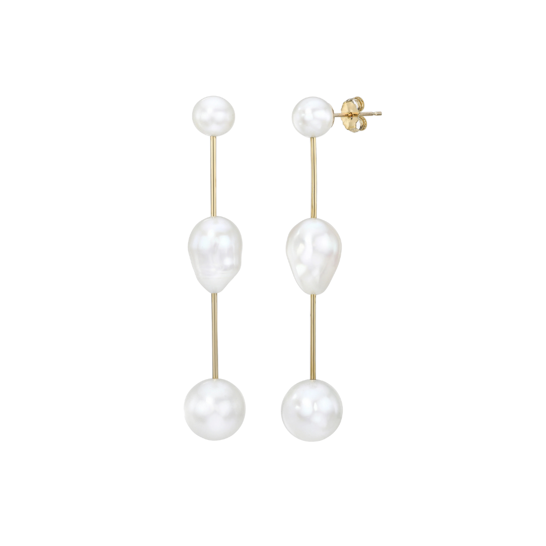 Round Cloudbar Earrings — Wedding Day Edit