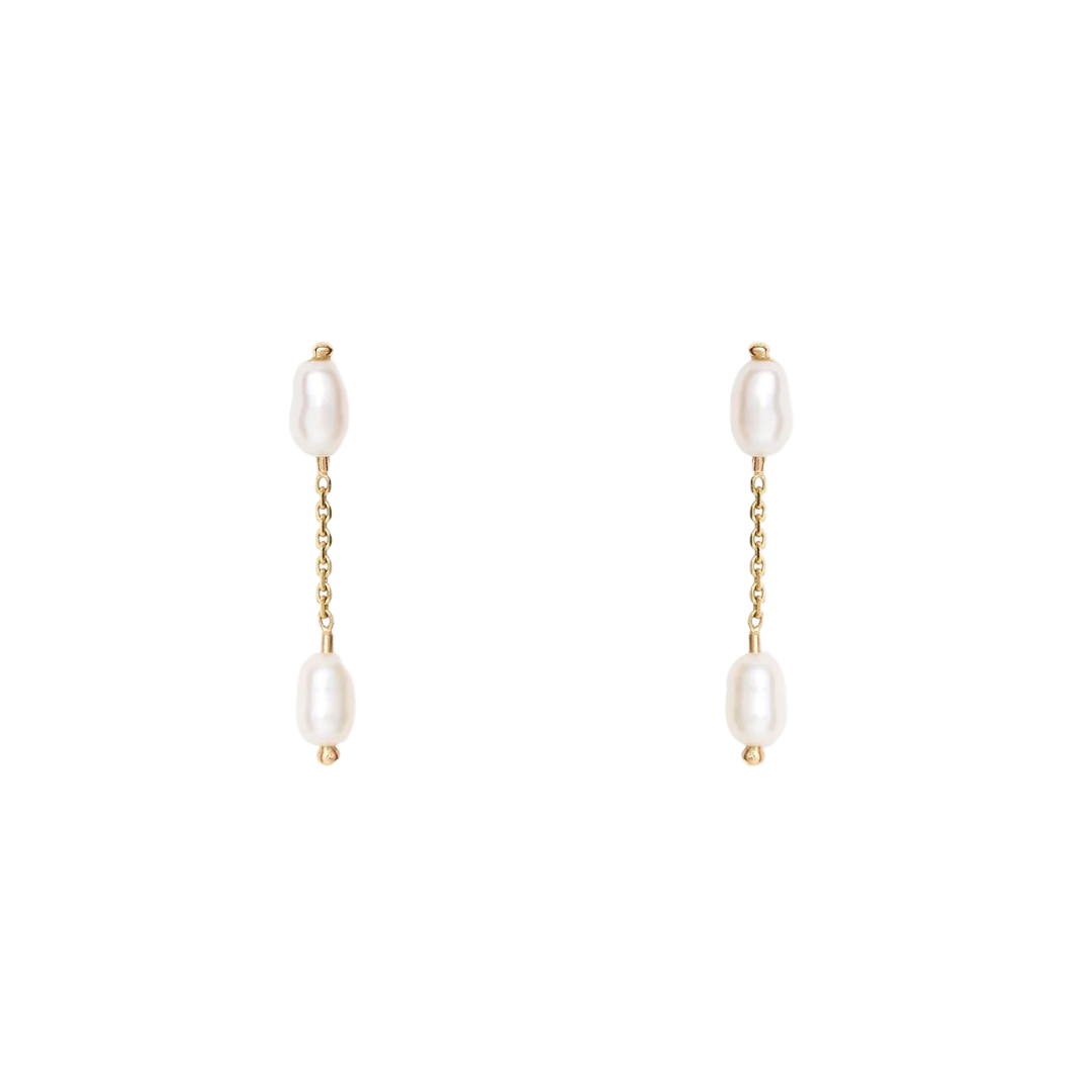 Short Pearl Shower Earrings