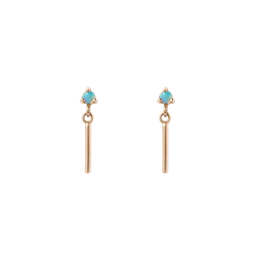 Opal Bar Link Earrings