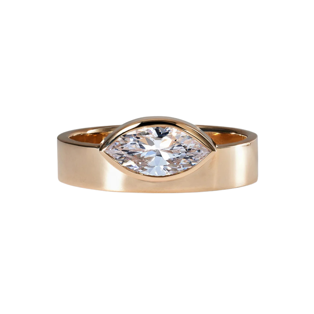 Marquise Cut Diamond Monolith Ring — Commitment, Curated