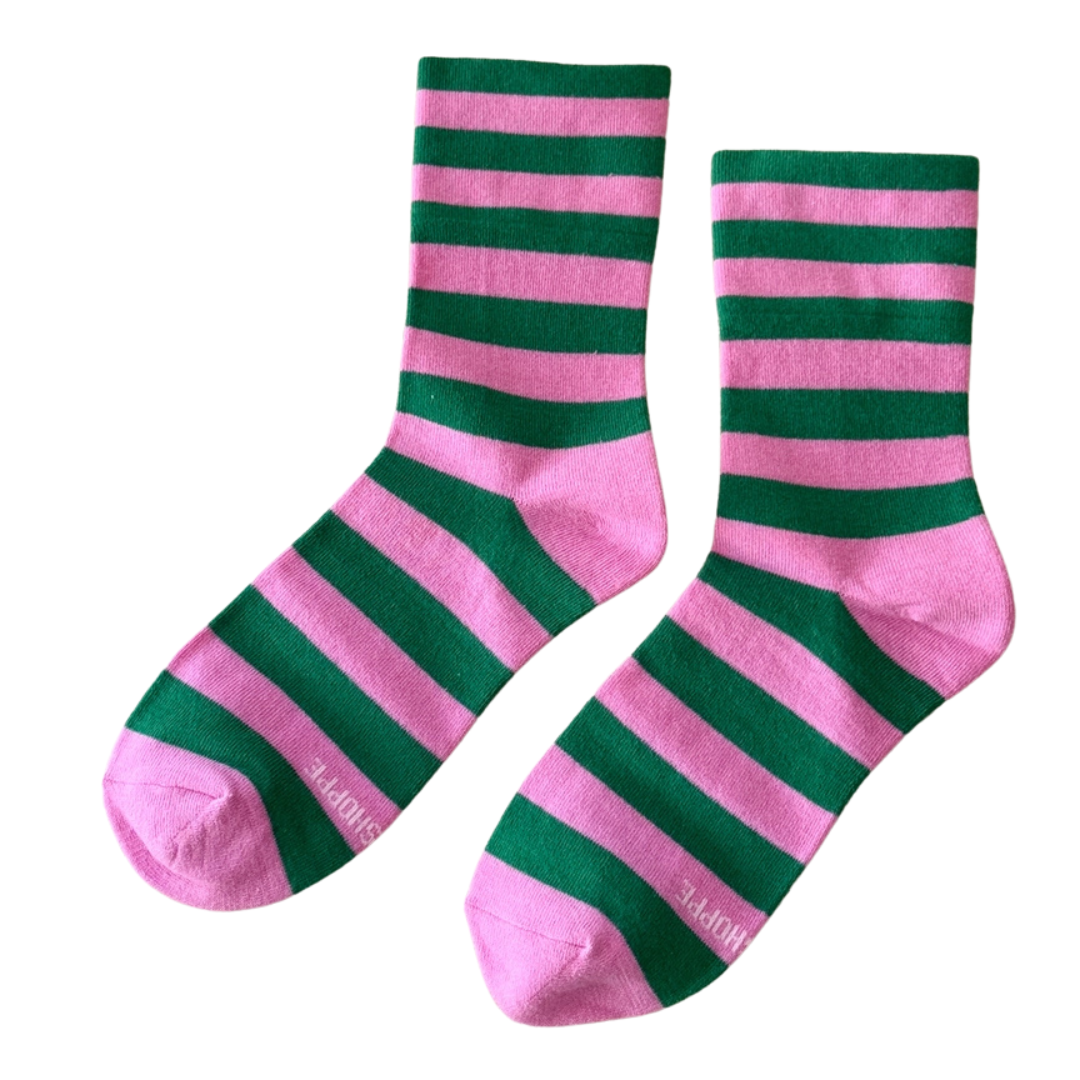 Le Bon Shoppe Wally Socks - Pink Stripe